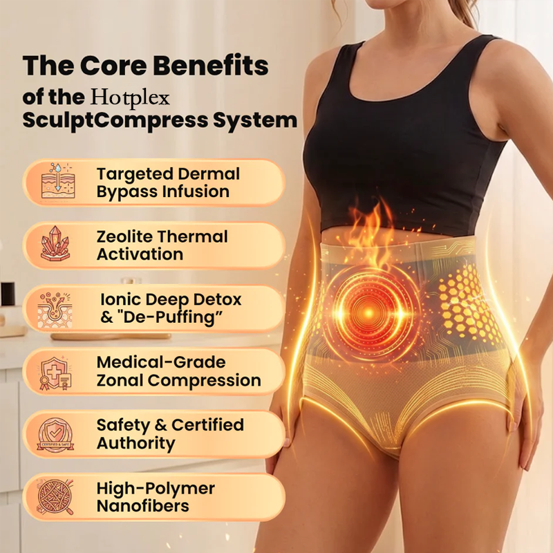 Hotplex® SculptCompress Moringa Berberine 4-in-1 Micro-Particle Fat-Burning Shorts