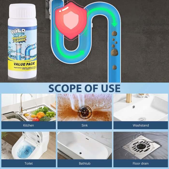 ⚡Powerful Sink & Drain Cleaner Powder – Clears Tough Clogs Fast
